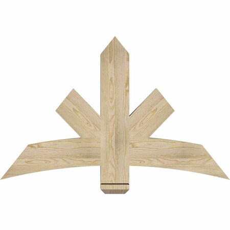Ekena Millwork Alberta Rough Sawn Timber Gable Bracket, Douglas Fir, 48"W x 30"H x 4"D x 6"F, 15/12 Pitch GBW048X30X0406ALB00RDF